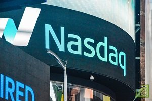 Информационная панель биржи NASDAQ