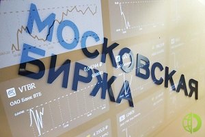 Рынок акций Московской биржи по состоянию на 13:00 мск