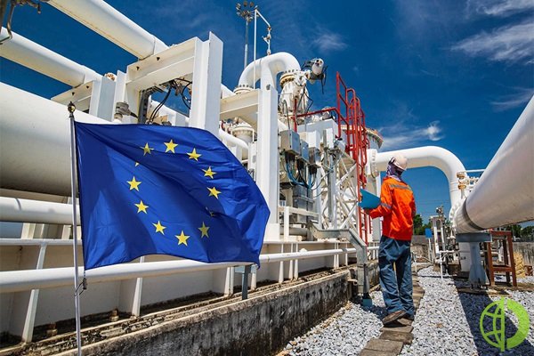 Оптовая стоимость природного газа в ЕС снизилась
