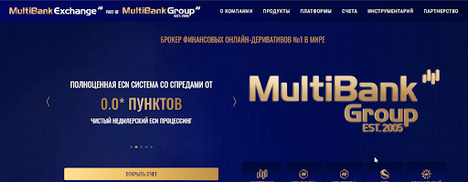 Открытие реального счета на сайте MultiBank