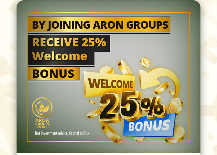 Бонусы Aron Groups - Welcome Bonus