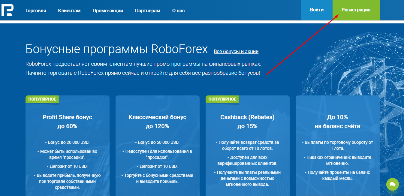 Инструкция по регистрации Личного кабинета Робофорекс
